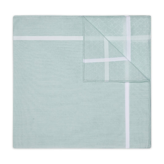 Gaudi Jacquard Cotton Pocket Square in Mint