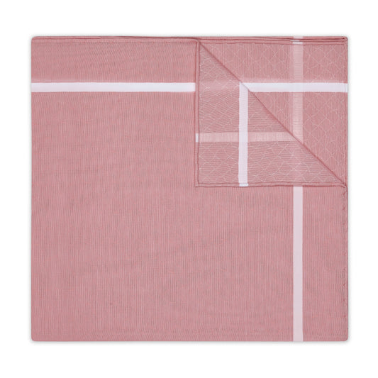 Gaudi Jacquard Cotton Pocket Square in Pink