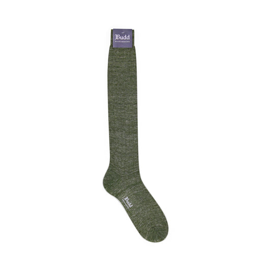 Linen Long Socks in Khaki
