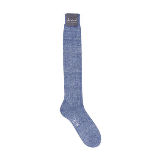 Linen Long Socks in Sky Blue