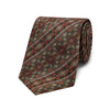 Venetian Floral Silk Twill Tie in Olive Green
