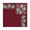 Pine Paisley Cotton Handkerchief in Burgundy