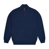 Kinloss Lambswool Quarter Zip Jumper in Cobalt Blue