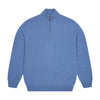 Kinloss Lambswool Quarter Zip Jumper in Heather Blue
