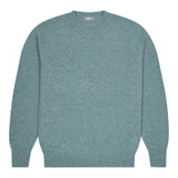 Hillswick Brushed Shetland Crew Neck Jumper in Lovat Green
