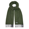 Donegal Herringbone Wool and Silk Scarf in Hunter Green