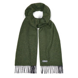 Donegal Herringbone Wool and Silk Scarf in Hunter Green