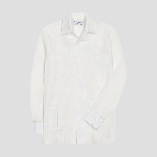 Signature Guayabera Shirt in White