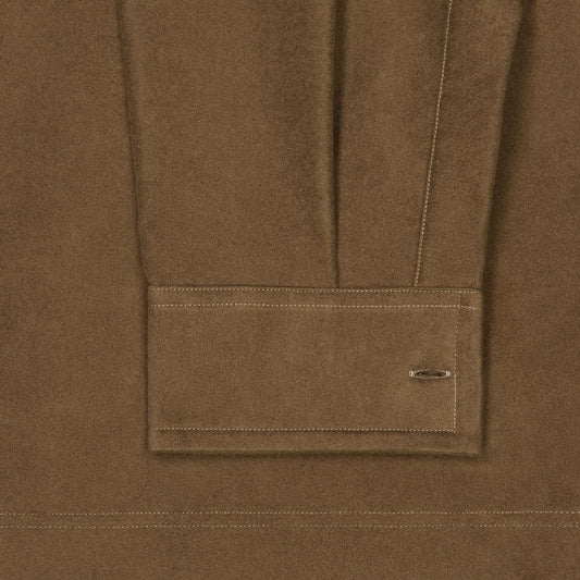 Casual Fit Moleskin Overshirt in Brown