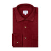 Casual Fit Moleskin Overshirt in Wine