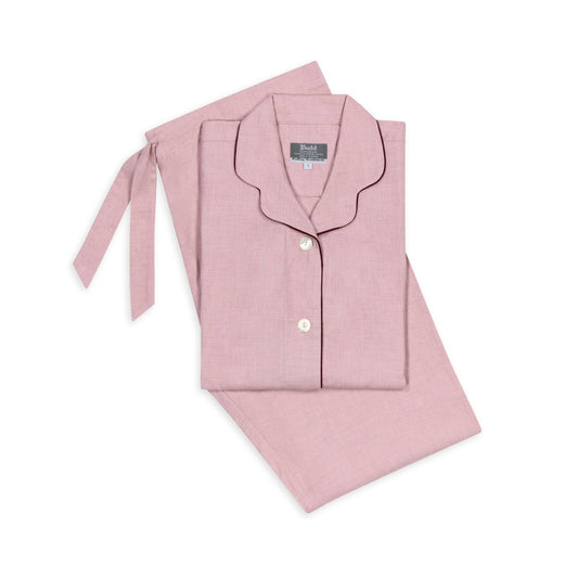 Cotton and Cashmere Ladies Pyjamas in Pink