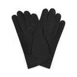 Nubuck Leather Cashmere Lined Gloves in Black