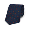 Florentine Motif Fine Wool Tie in Navy