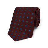 
Florentine Motif Fine Wool Tie in Wine

