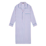 Multi Stripe Poplin Nightshirt in Blue and Pink