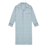 Multi Check Brushed Cotton Nightshirt in Blue and Green