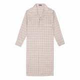 Multi Check Brushed Cotton Nightshirt in Green and Pink