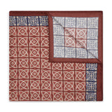 Byzantine Mosaic Silk Pocket Square in Wine