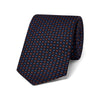 Miniature Diamond Motif Silk Tie in Navy