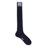 Winter Wool Long Socks in Navy
