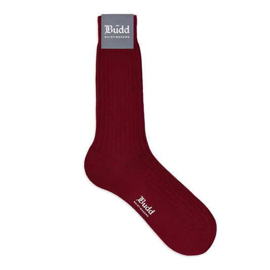 Winter Wool Short Socks in Claret