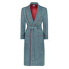 Heritage Tweed Silk Lined Dressing Gown in Lovat Blue