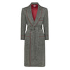 Heritage Tweed Silk Lined Dressing Gown in Smoke Grey