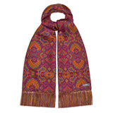 Andean Mosaic 36oz Silk Scarf in Burgundy