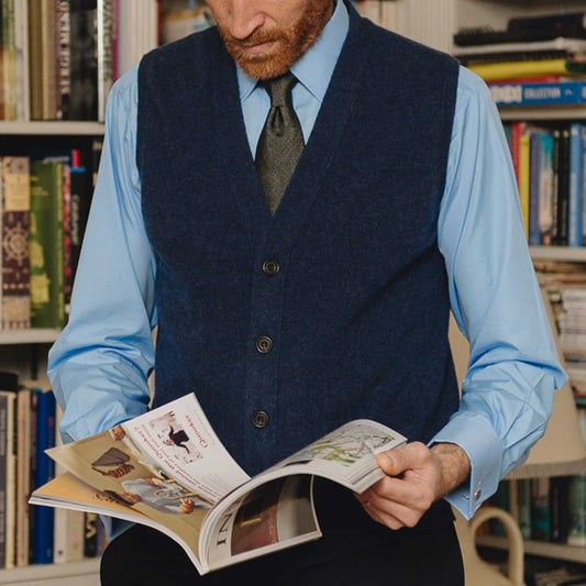 Plain Silk Hopsack Tie in Green