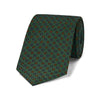 Daisy Motif Panama Silk Tie in Olive