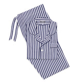 Sea Island Quality Wide Bengal Stripe Pyjamas in Navy