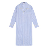 Sea Island Quality Wide Candy Stripe Nightshirt in Sky Blue