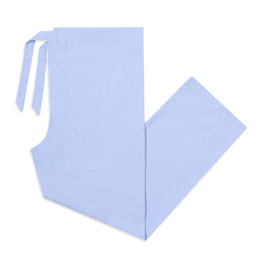 End on End Cotton Poplin Pyjamas in Sky Blue