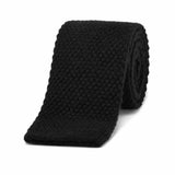 Pure Cashmere Knitted Tie in Black