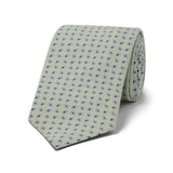 Miniature Teardrop Motif Twill Silk Tie in Sage Green