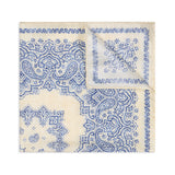 Notte Fiorentina Silk and Cotton Pocket Square in Cream