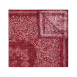Notte Fiorentina Silk and Cotton Pocket Square in Red