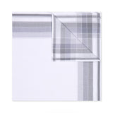 Pavillion Handkerchief in Grey and White