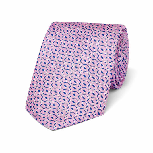 Imperial Chain Foulard Tie in Pink