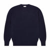 Brushed Shetland Crew Neck in Navy