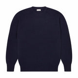 Brushed Shetland Crew Neck in Navy