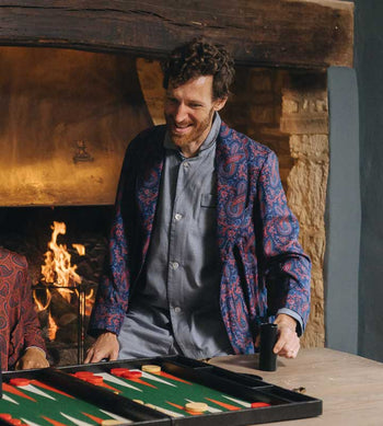 Dressing Gown in Silk Paisley