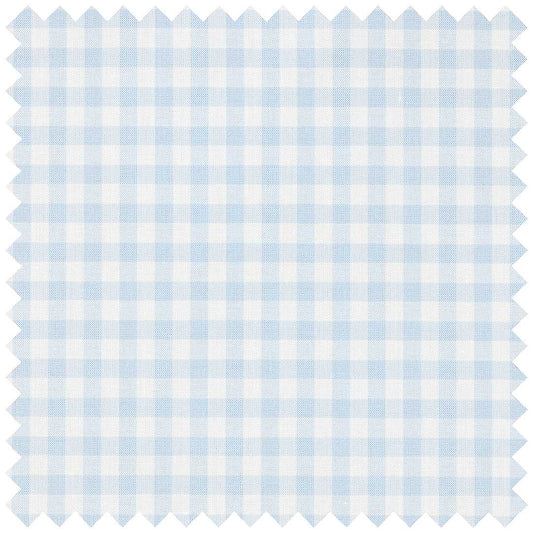 Sky Blue Mercerised Zephir Check
