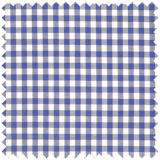 Royal Blue Mercerised Zephir Check
