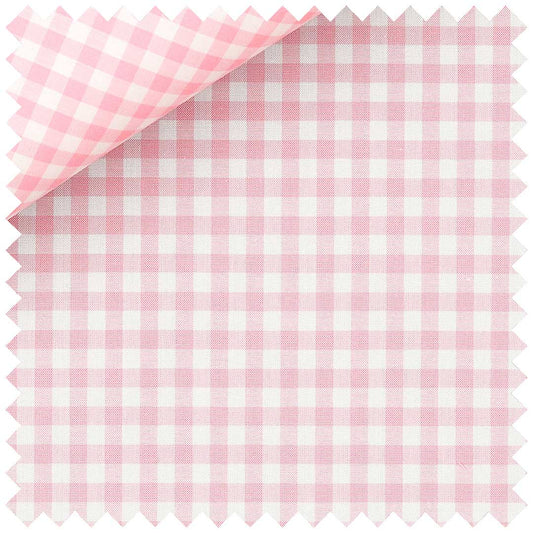 Pink Mercerised Zephir Check