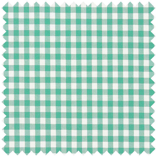 Green Mercerised Cotton Zephir Check