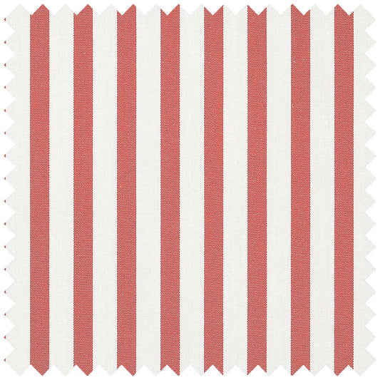 Red Poplin Butcher Stripe