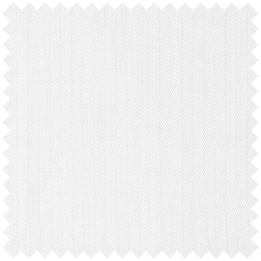 White Herringbone Cotton Twill