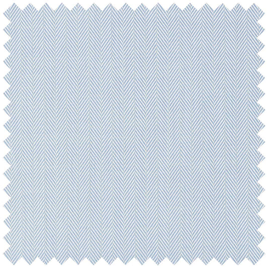 Classic Blue Herringbone Cotton Twill