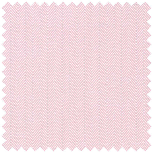 Pink Herringbone Cotton Twill